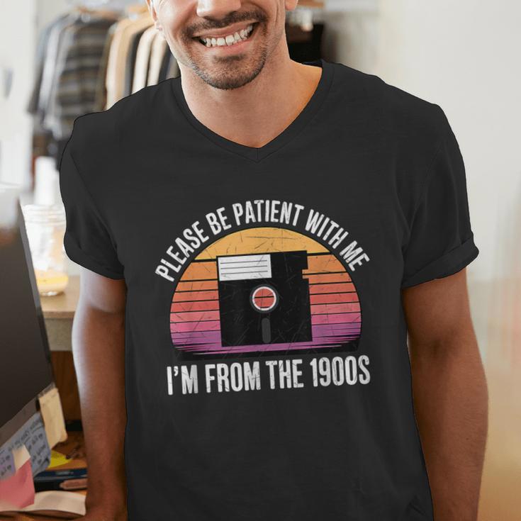 Please Be Patient With Me I'm From The 1900s PC Floppy Disk Men's V-Neck T-Shirt