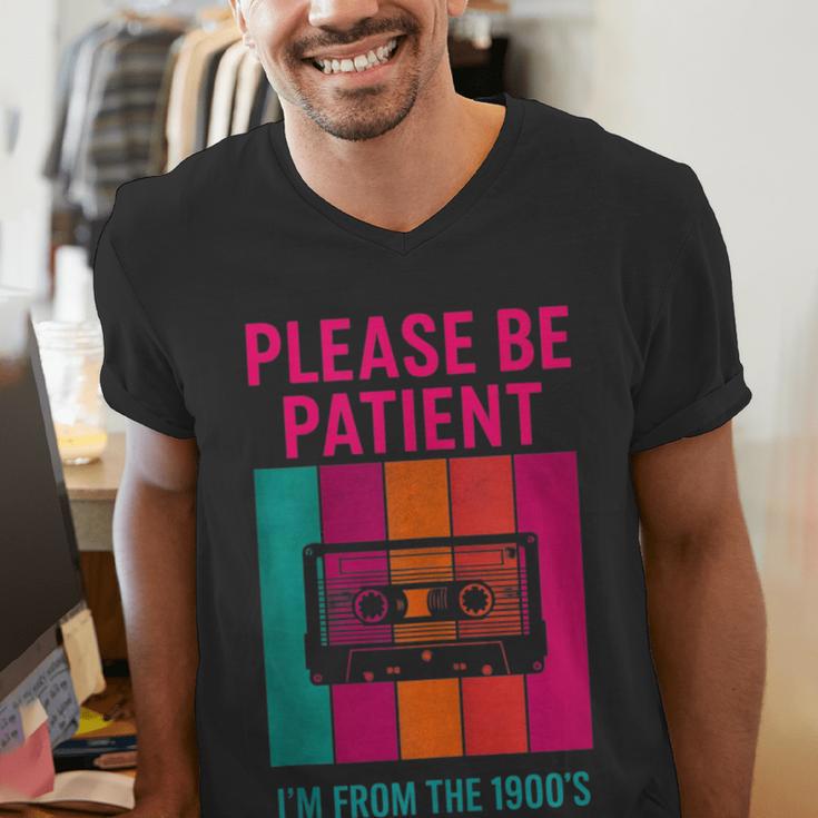 Please Be Patient I'm From The 1900s Retro Cassette Tape Men's V-Neck T-Shirt