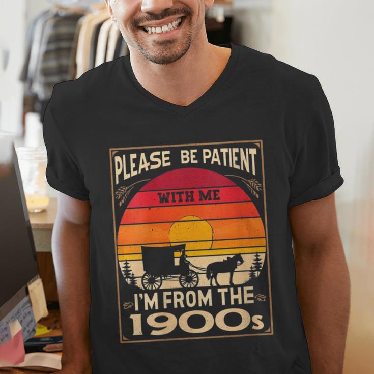 Please Be Patient I'm From The 1900s Sunset Vintage Wagon Men's V-Neck T-Shirt Please Be Patient I'm From The 1900s Sunset Vintage Wagon Men's V-Neck T-Shirt
