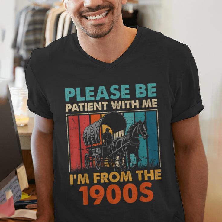 Please Be Patient With Me I'm From The 1900s Vintage Dad Men's V-Neck T-Shirt