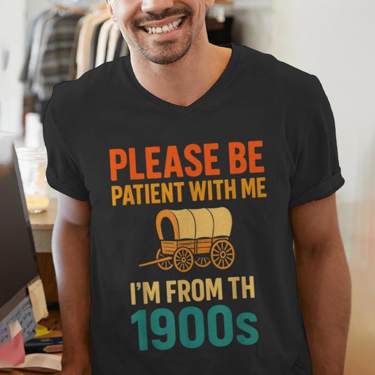 Please Be Patient I'm From The 1900s Vintage Father Day Men Men's V-Neck T-Shirt
