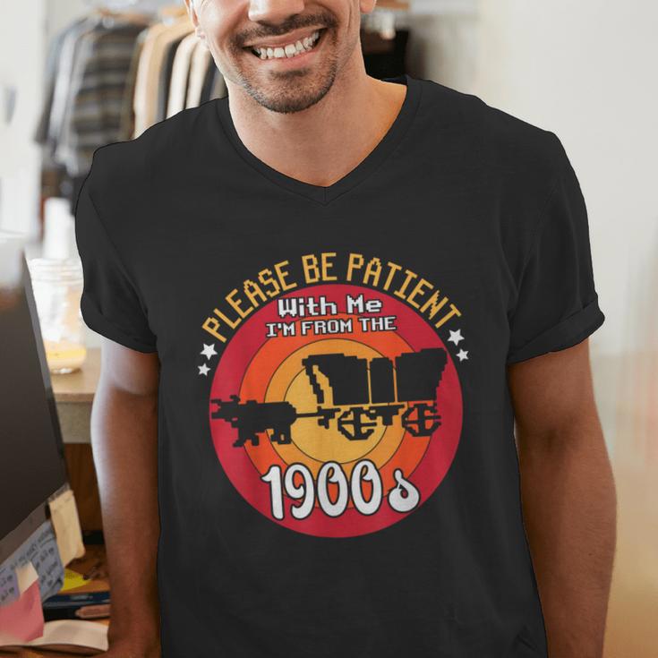 Please Be Patient With Me I'm From The 1900s Vintage Meme Men's V-Neck T-Shirt