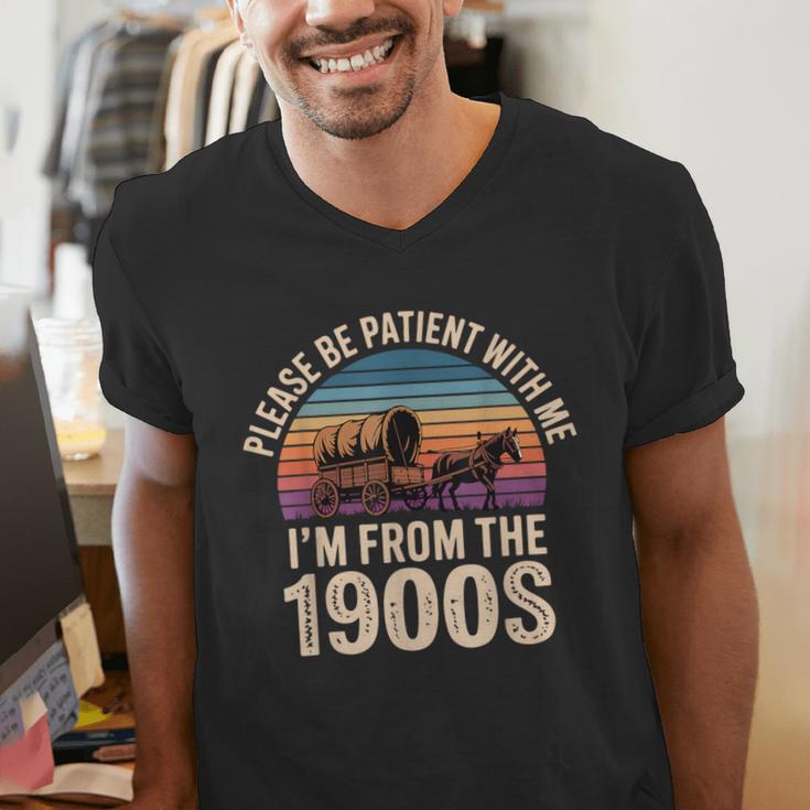 Please Be Patient With My I'm From The 1900s Vintage Men's V-Neck T-Shirt