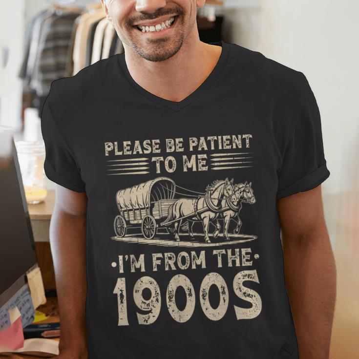 Please Be Patient To Me I'm From The 1900s Vintage Men's V-Neck T-Shirt Please Be Patient To Me I'm From The 1900s Vintage Men's V-Neck T-Shirt