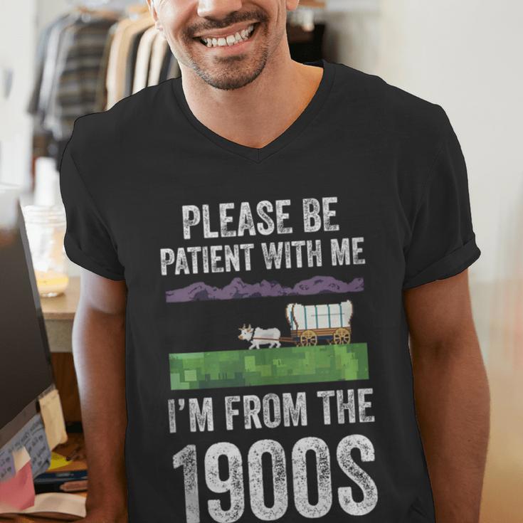 Please Be Patient With Me I'm From The 1900s Vintage Ox Men's V-Neck T-Shirt