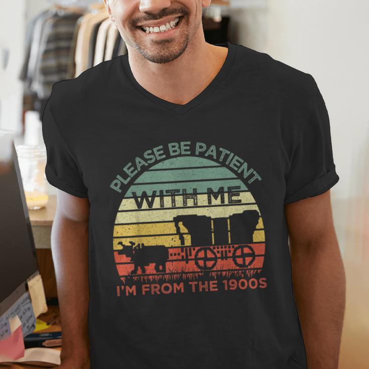 Please Be Patient With Me I'm From The 1900s Vintage Sunset Men's V-Neck T-Shirt Please Be Patient With Me I'm From The 1900s Vintage Sunset Men's V-Neck T-Shirt