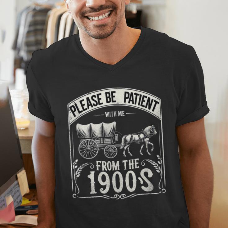 Please Be Patient With Me I'm From The 1900s Vintage Vibes Men's V-Neck T-Shirt