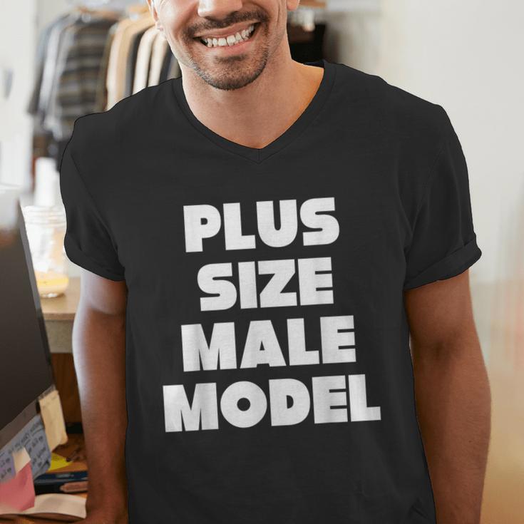 Plus Size Male Model Fat Guy Or Dad BOD Men's V-Neck T-Shirt