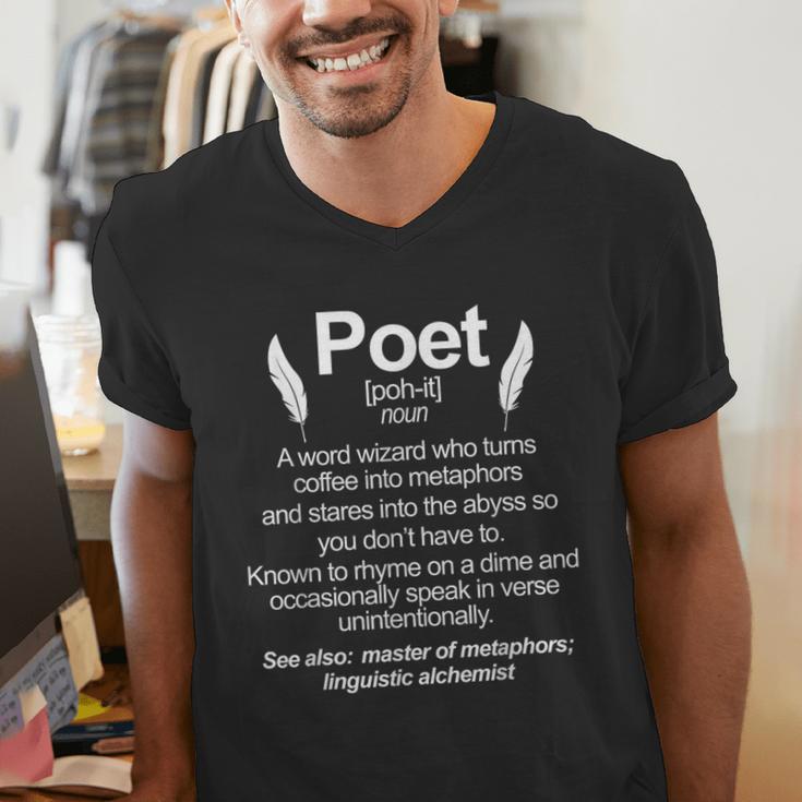 Poetry Poem Author Literature Book Lover Book Worm Poet Men's V-Neck T-Shirt
