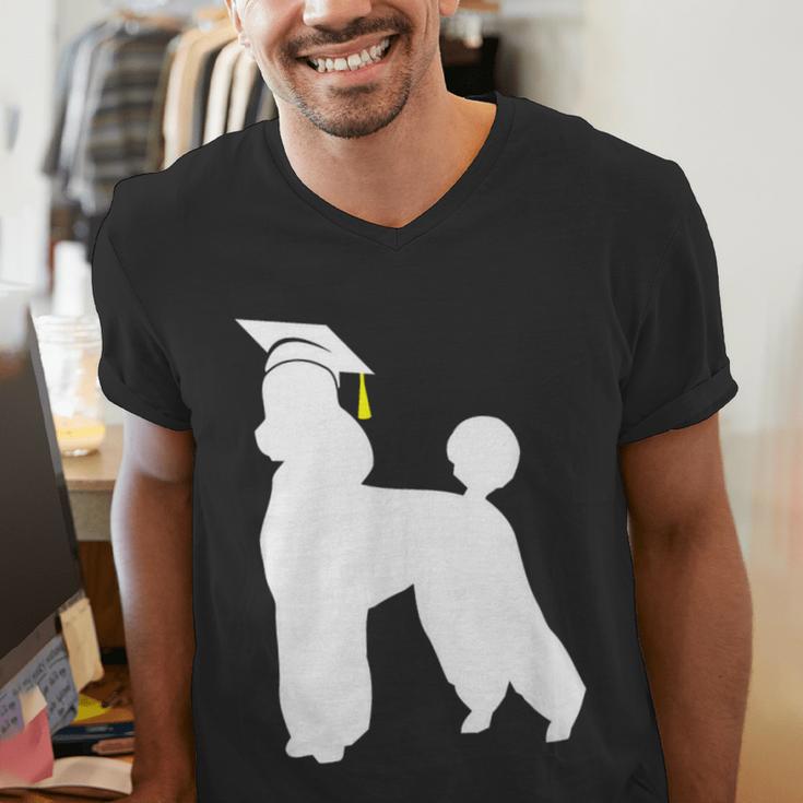 Poodle Graduation Dog Graduate Men's V-Neck T-Shirt