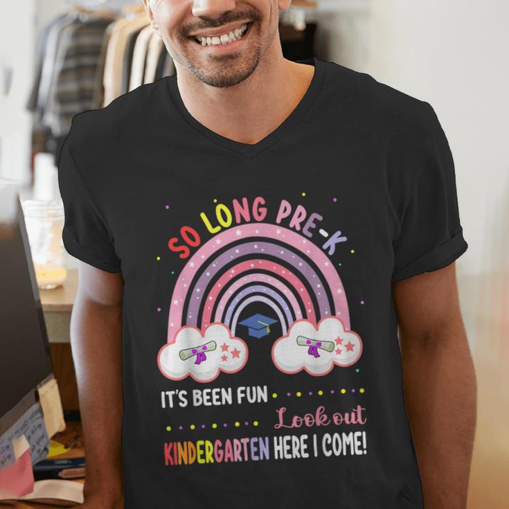 Pre k Graduation Class 2025 Graduate Pre-k Rainbow Girls Men's V-Neck T-Shirt