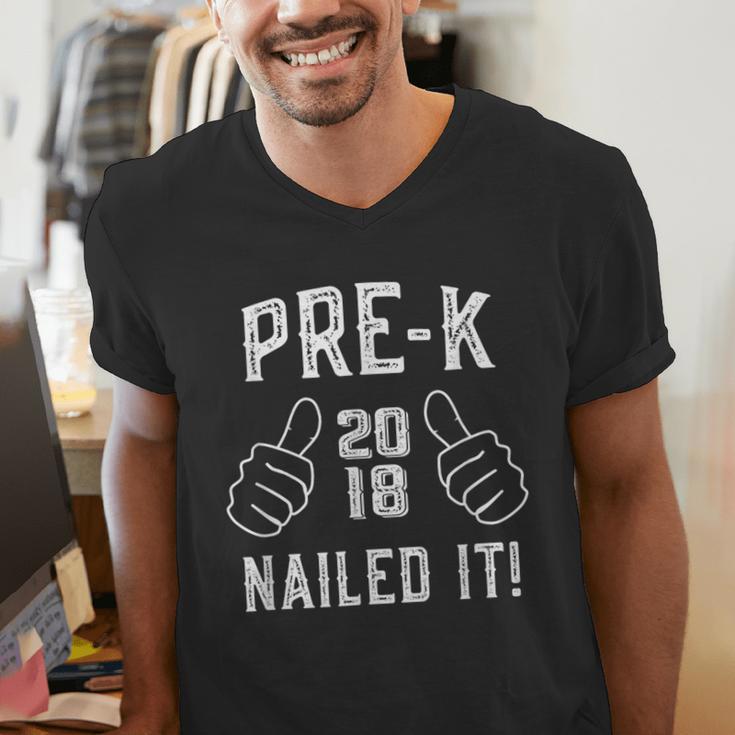 Pre-K Nailed It 2018 Cute Preschool Graduation Men's V-Neck T-Shirt