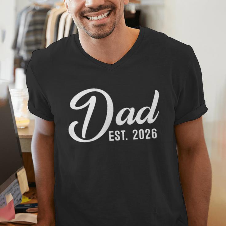 Pregnancy Announcement Daddy New Dad First Time Dad 2026 Men's V-Neck T-Shirt Pregnancy Announcement Daddy New Dad First Time Dad 2026 Men's V-Neck T-Shirt