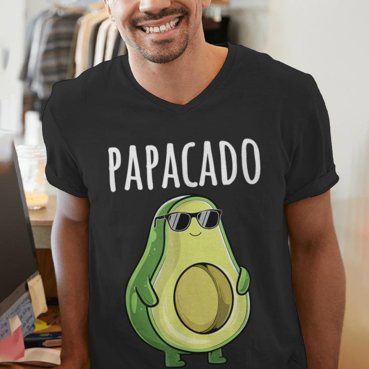 Pregnancy Announcement Shirts Men Dad Papacado Men's V-Neck T-Shirt