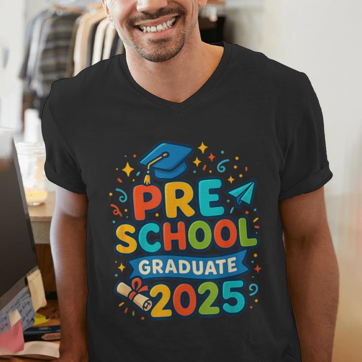 Preschool Graduation 2025 Pre-k Graduate Kids Boys Girls Men's V-Neck T-Shirt