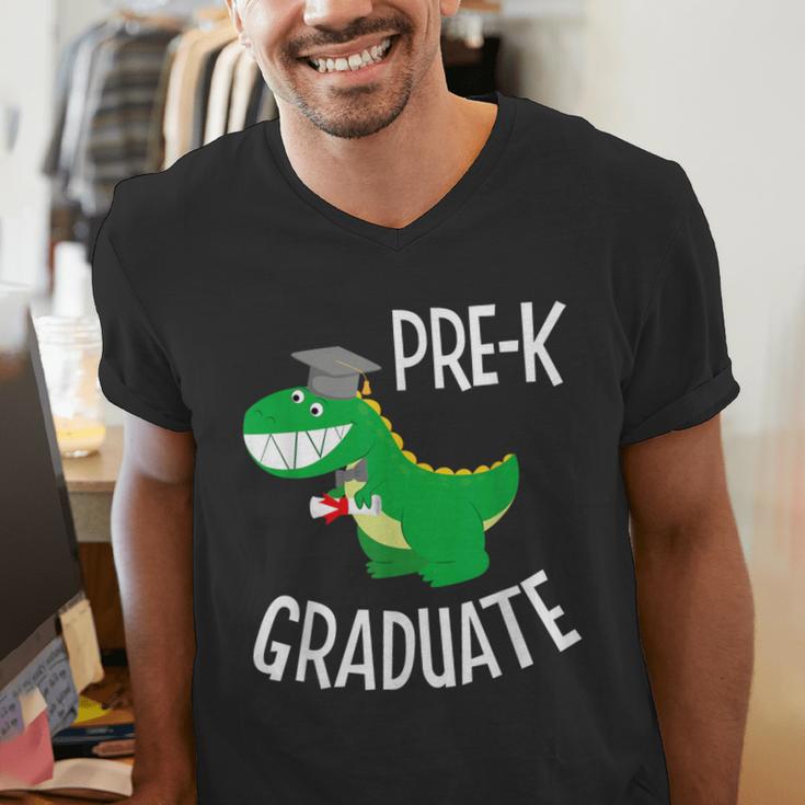Preschool Graduation Preschooler Dinosaur Pre-K Dino Kids Men's V-Neck T-Shirt