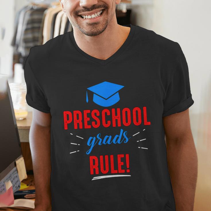 Preschooler Graduation Grad Cap Preschool Grads Rule Men's V-Neck T-Shirt