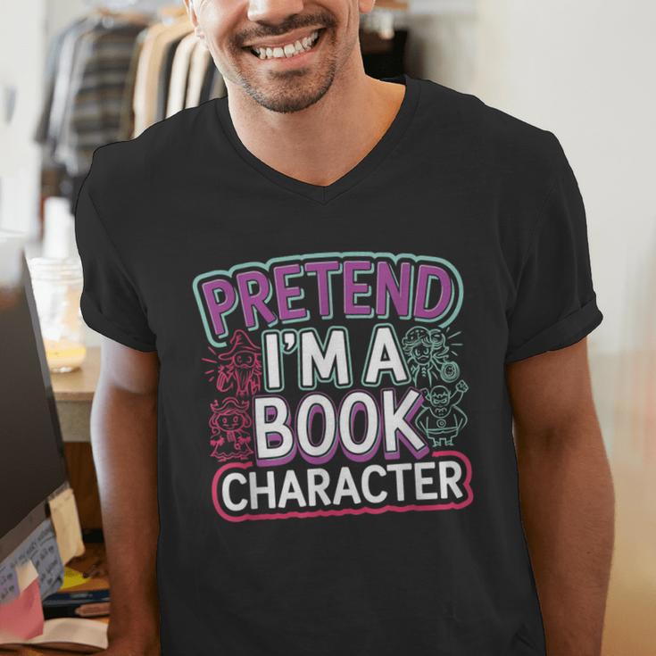 Pretend I'm A Book Character Reader Fan Cosplay Men's V-Neck T-Shirt Pretend I'm A Book Character Reader Fan Cosplay Men's V-Neck T-Shirt