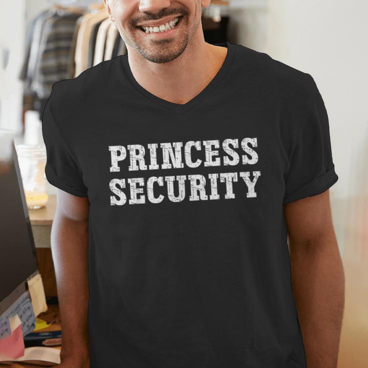 Princess Security Matching Boys Dad Mom Vintage Birthday Men's V-Neck T-Shirt Princess Security Matching Boys Dad Mom Vintage Birthday Men's V-Neck T-Shirt