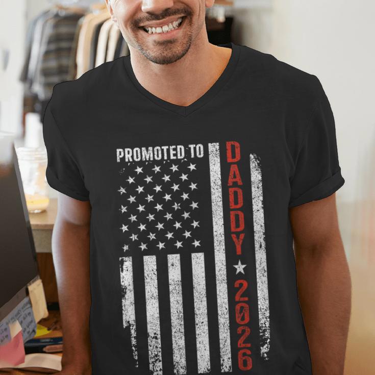 Promoted To Daddy 2026 Men's V-Neck T-Shirt Promoted To Daddy 2026 Men's V-Neck T-Shirt