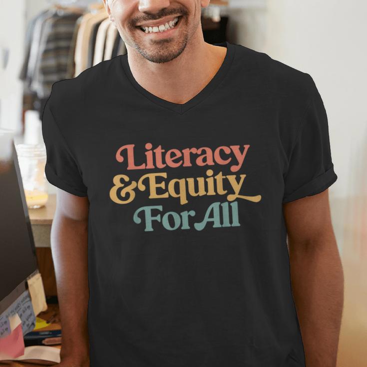 Protect Libraries Banned Books Literacy And Equity For All Men's V-Neck T-Shirt
