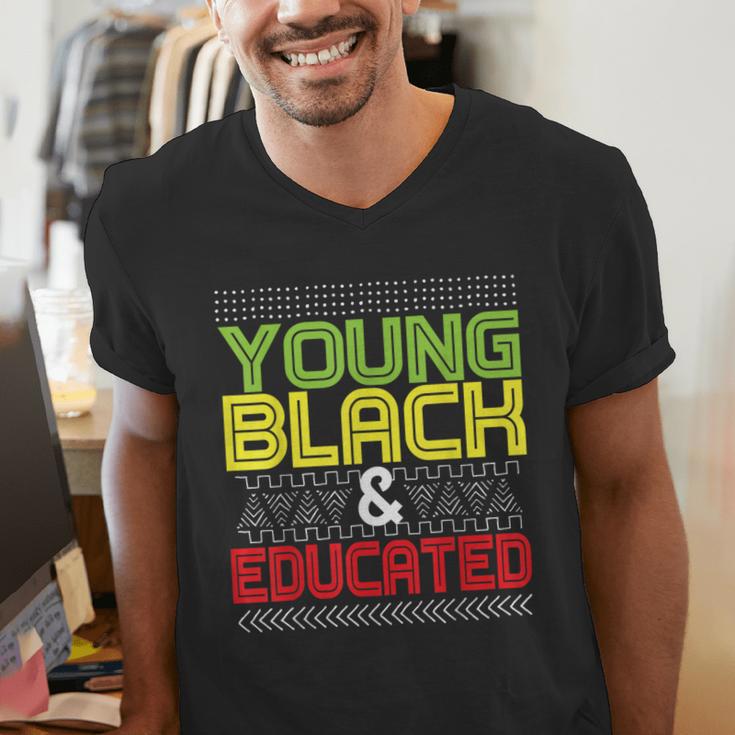 Proud African American Educated Graduation Men's V-Neck T-Shirt