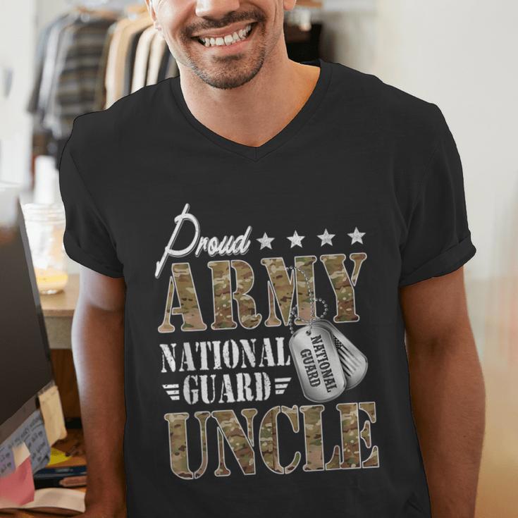 Proud Army National Guard Uncle National Guard Graduation Men's V-Neck T-Shirt