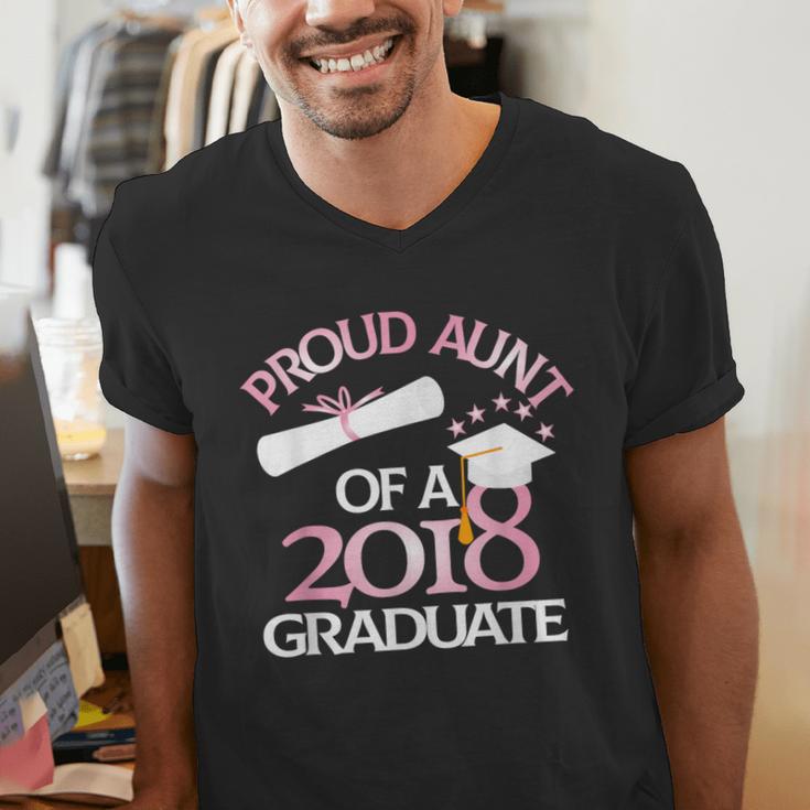 Proud Aunt Of a 2018 Graduate Auntie Graduation Men's V-Neck T-Shirt