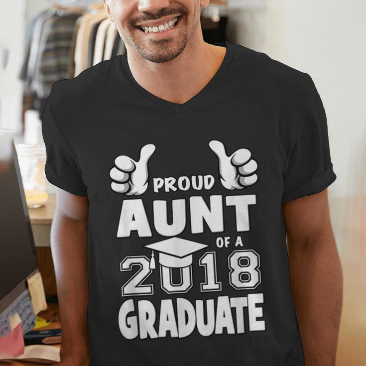 Proud Aunt Of A 2018 Graduate Senior Graduation School Shirt Men's V-Neck T-Shirt