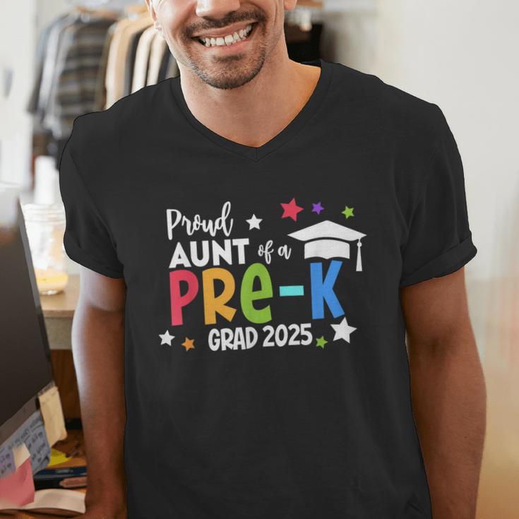 Proud Aunt Of A Pre-K 2025 Graduate Class Of 2025 Graduation Men's V-Neck T-Shirt