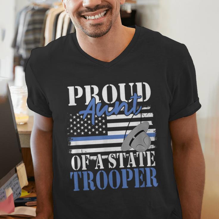 Proud Aunt Of a State Trooper Police Officer Graduation Men's V-Neck T-Shirt