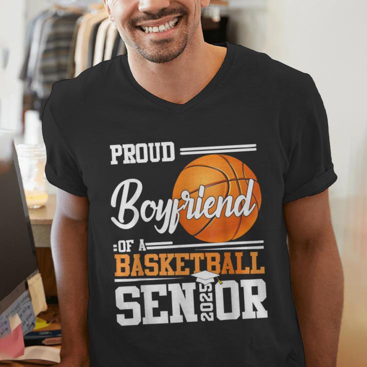 Proud Boyfriend Of A 2025 Senior Graduation Basketball Men's V-Neck T-Shirt