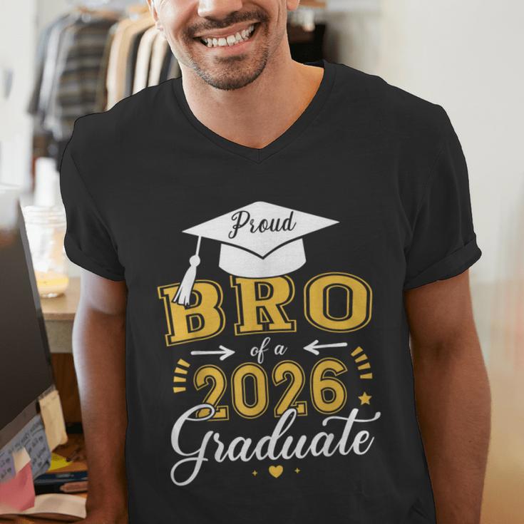 Proud Bro Of a Class Of 2026 Graduate For Graduation Men's V-Neck T-Shirt