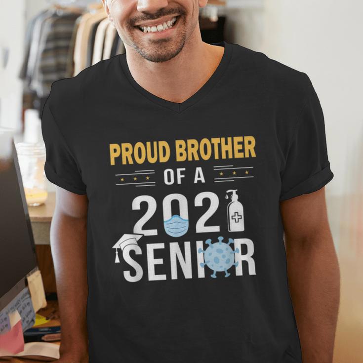 Proud Brother Of a 2021 Senior Shirt Graduation Men's V-Neck T-Shirt