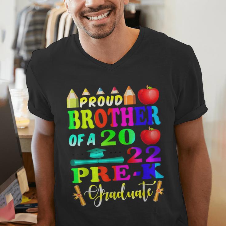 Proud Brother Of 2022 Pre K Graduate Graduation Men's V-Neck T-Shirt