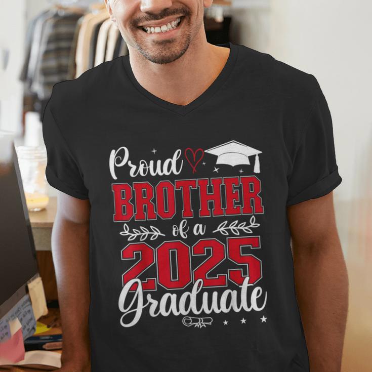 Proud Brother Of A Class Of 2025 Graduate Senior Graduation Men's V-Neck T-Shirt