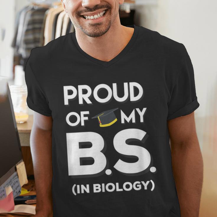 Proud Of My BS In Biology Graduation T-Shirt Men's V-Neck T-Shirt