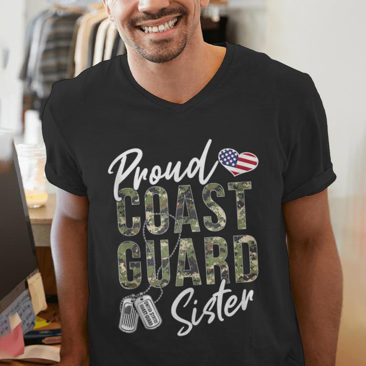 Proud Coast Guard Sister US Coast Guard Graduation Sister Men's V-Neck T-Shirt