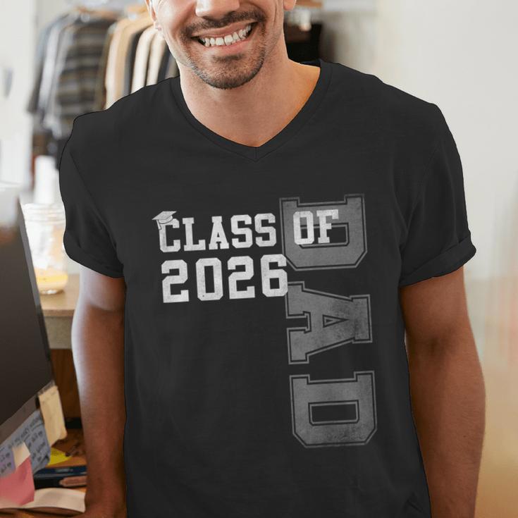 Proud Dad Of A 2026 Graduate Grad Senior Father Graduation Men's V-Neck T-Shirt Proud Dad Of A 2026 Graduate Grad Senior Father Graduation Men's V-Neck T-Shirt