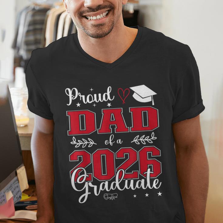 Proud Dad Of a Class Of 2026 Graduate For Graduation Men's V-Neck T-Shirt