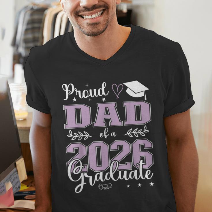 Proud Dad Of a Class Of 2026 Graduate For Graduation Men's V-Neck T-Shirt