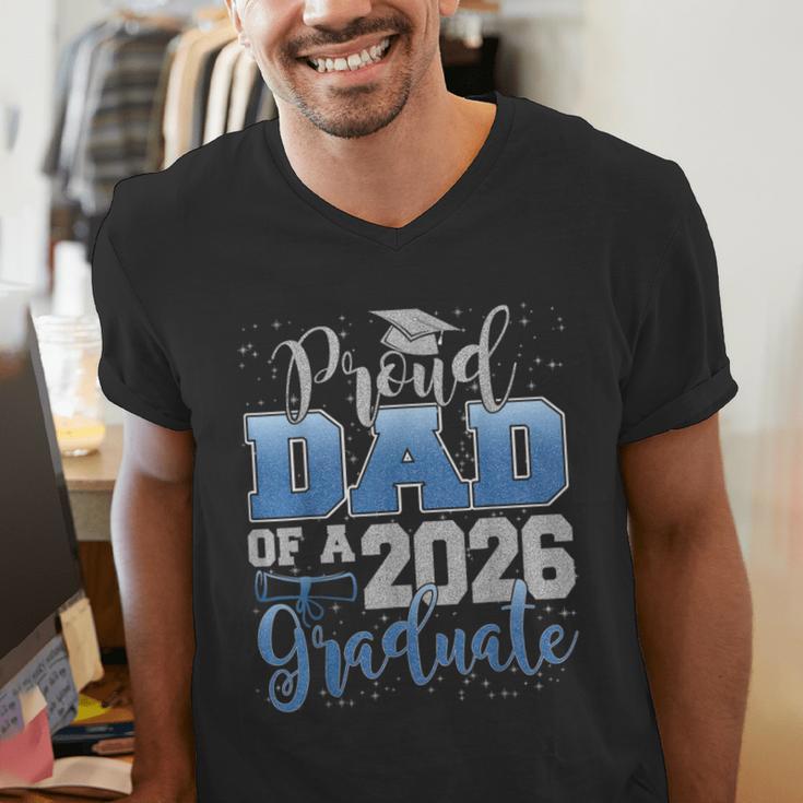 Proud Dad Of a Class Of 2026 Graduate Senior Graduation Men's V-Neck T-Shirt