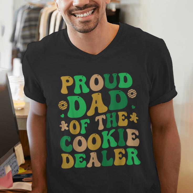 Proud Dad Of a Cookie Dealer Scout Troop Cookie Dealer Girls Men's V-Neck T-Shirt