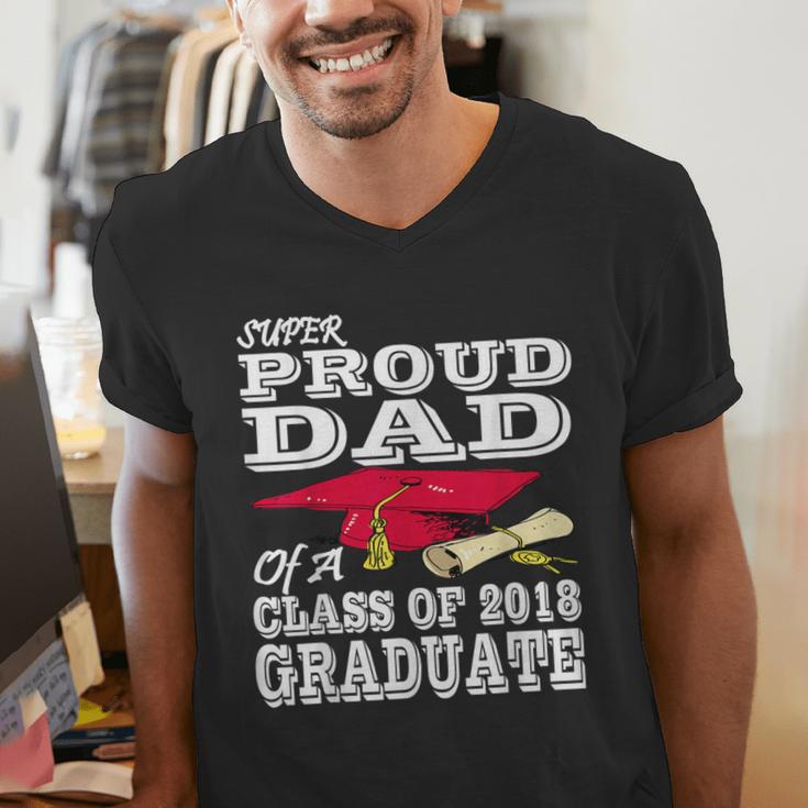 Proud Dad Graduation Shirt 2018 Graduate Tee Men's V-Neck T-Shirt