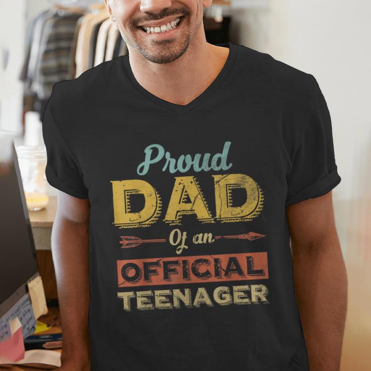 Proud Dad Of An Official Teenager 13th Birthday Son Daughter Men's V-Neck T-Shirt