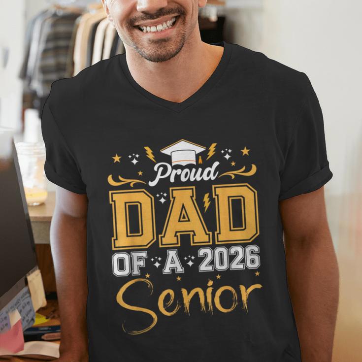 Proud Dad Of A Senior 2026 Class Of 2026 Graduate Men's V-Neck T-Shirt