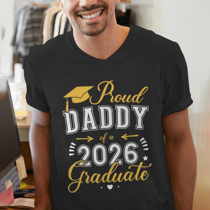 Proud Daddy Of a Class Of 2026 Graduate For Graduation Men's V-Neck T-Shirt