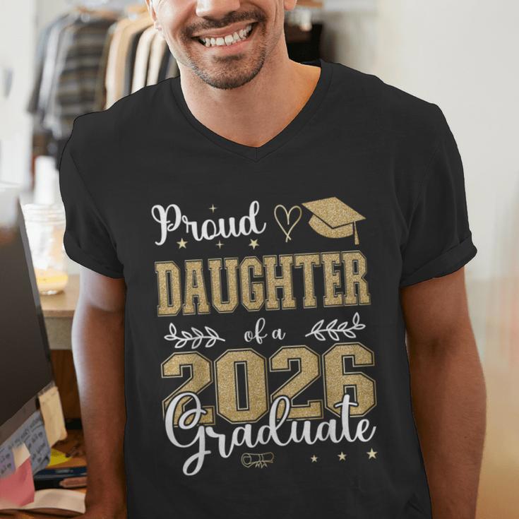 Proud Daughter Of a Class Of 2026 Graduate For Graduation Men's V-Neck T-Shirt