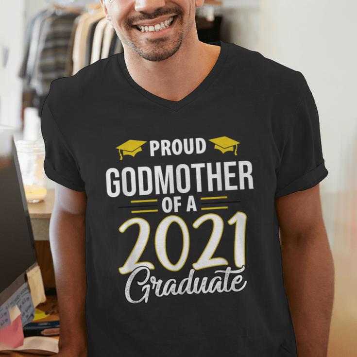 Proud Godmother Of A 2021 Graduate Graduation Clothes MBA Men's V-Neck T-Shirt