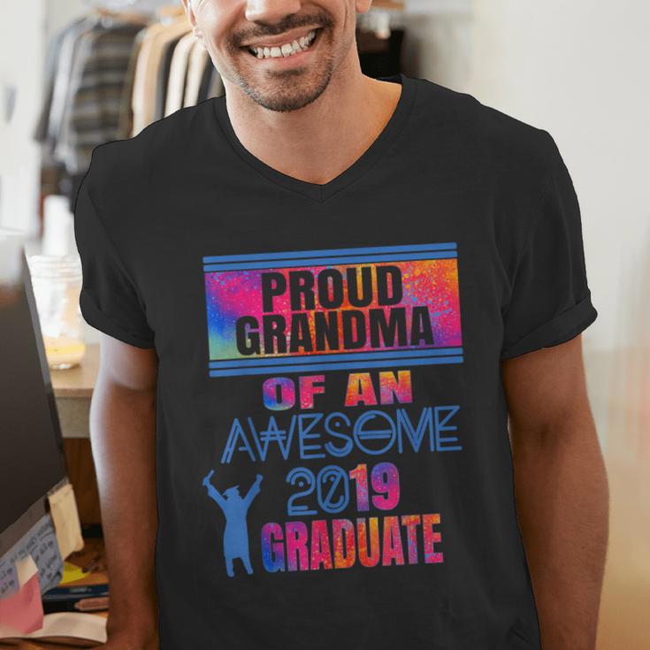 Proud Grandma Of A 2019 Graduate Senior Class Graduation Men's V-Neck T-Shirt